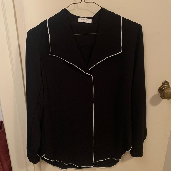 Aritzia Babaton Rena Shirt - black and white, XXS - Picture 8 of 9